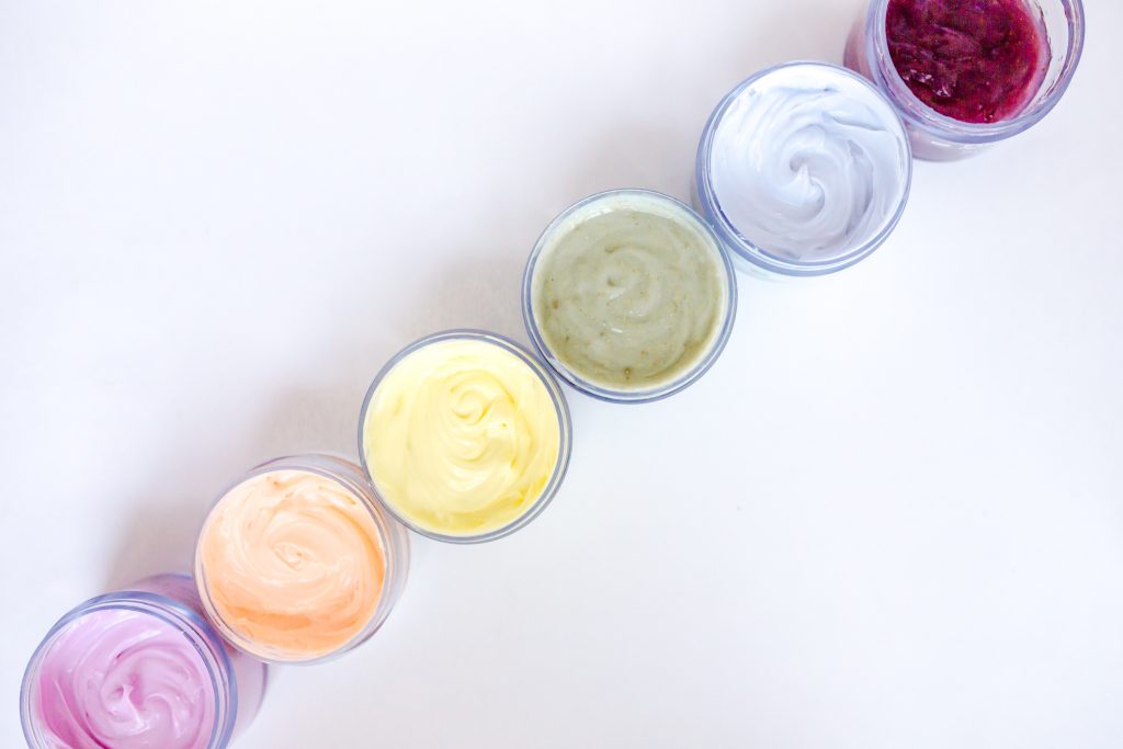 Jars of face masks